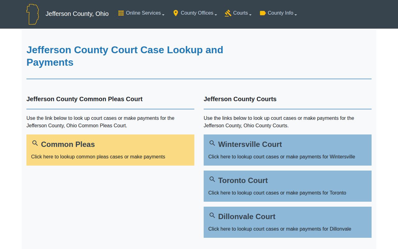Jefferson County court case lookup for warrant-related court records
