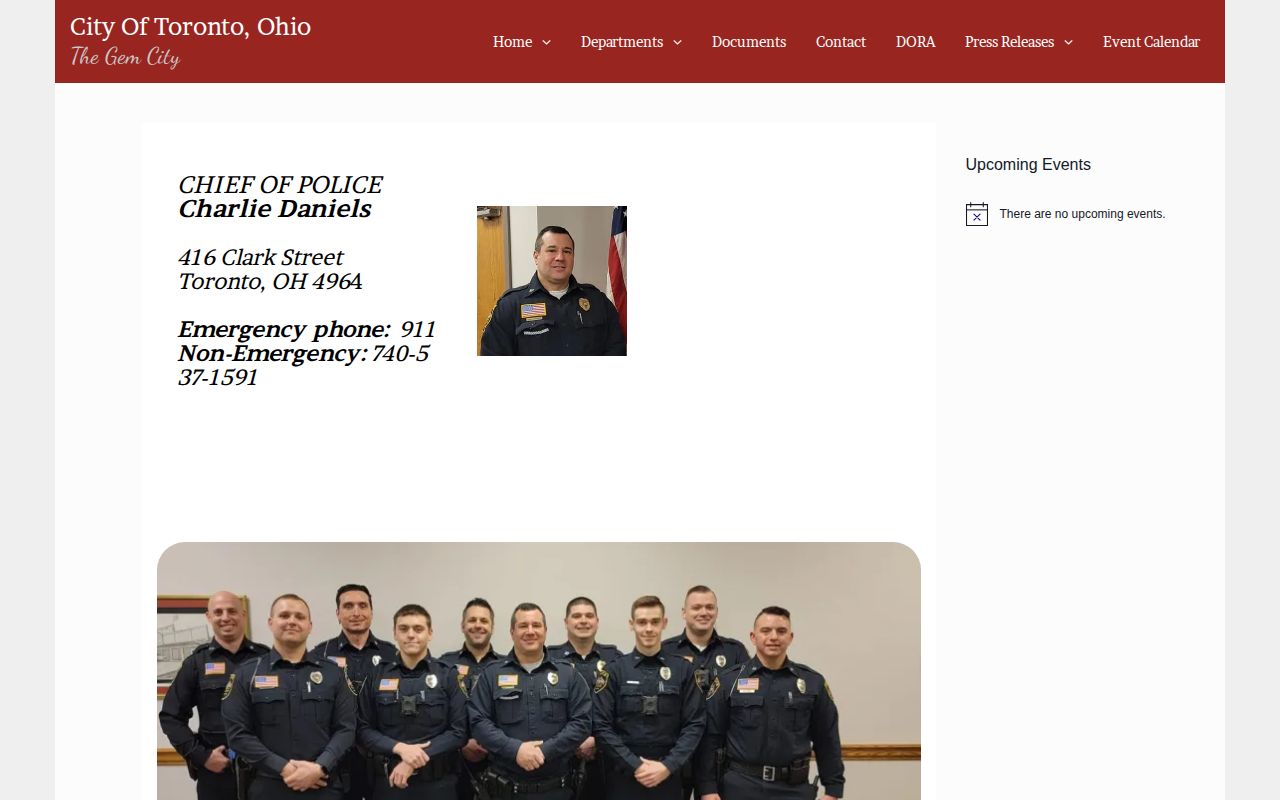 Toronto Police Department official webpage