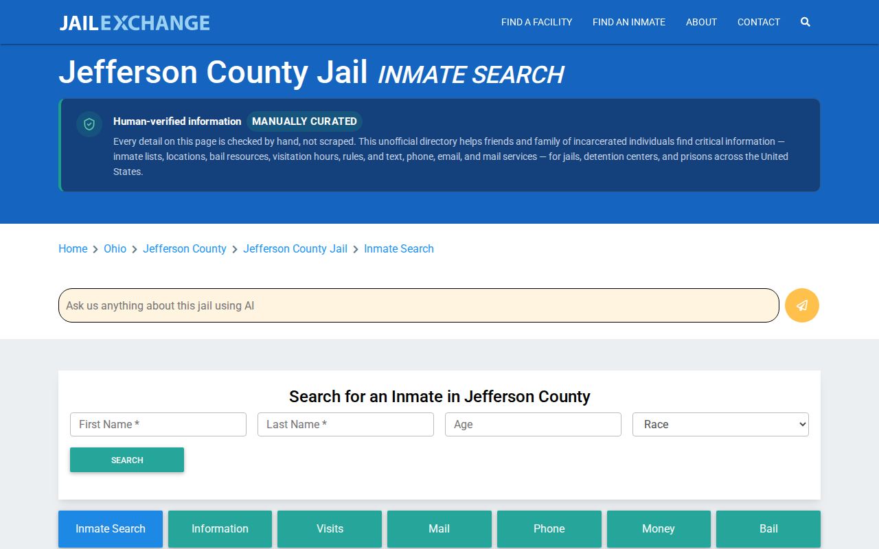 Unofficial JailExchange Jefferson County directory page