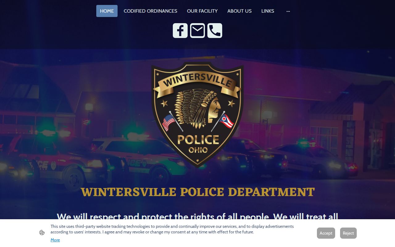 Wintersville Police Department official webpage